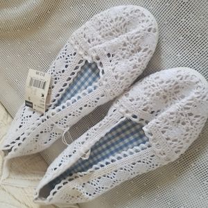 🖤4 for $25 Bundle Sale Lace White Flats Size KMart Size 9